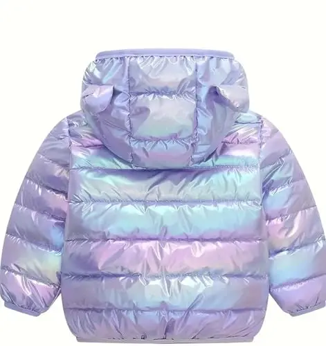 bebeone Toddler Winter Coats Puffer Padded Jacket Baby Boys Girls Bear Hoods Down Jacket Light Weight Infant Outerwear - 2