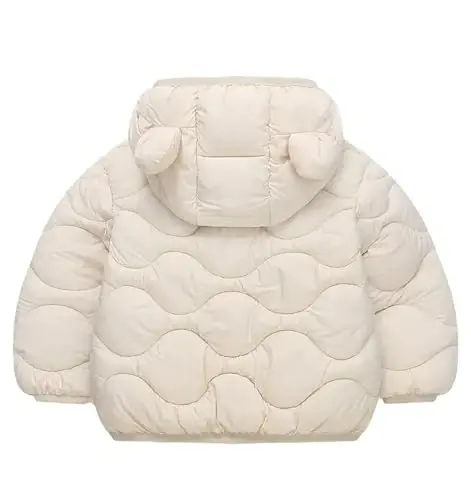 bebeone Toddler Winter Coats Puffer Padded Jacket Baby Boys Girls Bear Hoods Down Jacket Light Weight Infant Outerwear - 2
