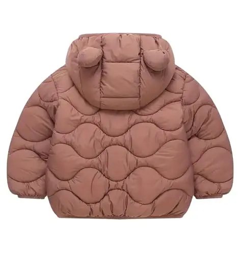 bebeone Toddler Winter Coats Puffer Padded Jacket Baby Boys Girls Bear Hoods Down Jacket Light Weight Infant Outerwear - BEBEONE (1)