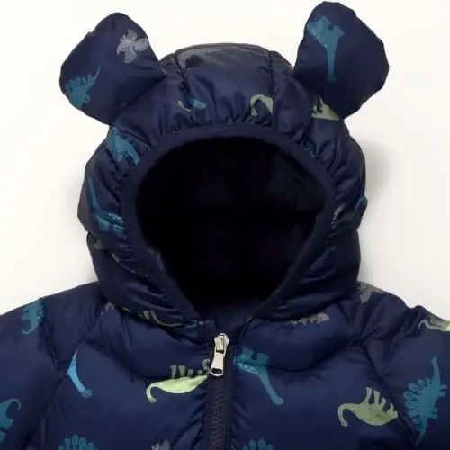 bebeone Toddler Winter Coats Puffer Padded Jacket Baby Boys Girls Bear Hoods Down Jacket Light Weight Infant Outerwear - 5