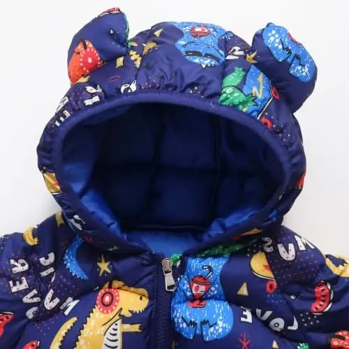 bebeone Toddler Winter Coats Puffer Padded Jacket Baby Boys Girls Bear Hoods Down Jacket Light Weight Infant Outerwear - bebeone (1)