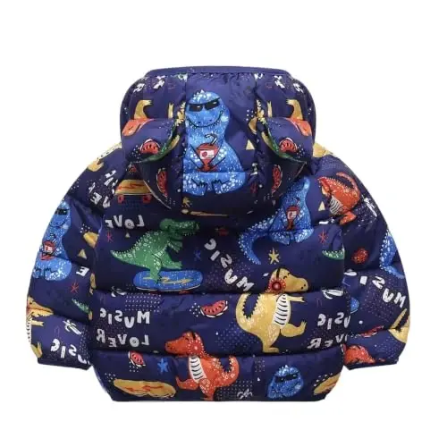 bebeone Toddler Winter Coats Puffer Padded Jacket Baby Boys Girls Bear Hoods Down Jacket Light Weight Infant Outerwear - 4