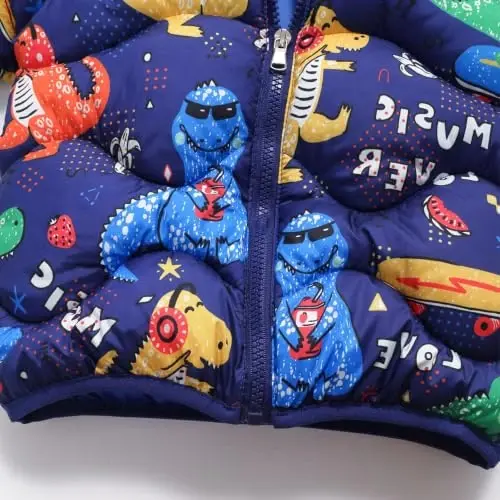 bebeone Toddler Winter Coats Puffer Padded Jacket Baby Boys Girls Bear Hoods Down Jacket Light Weight Infant Outerwear - 6