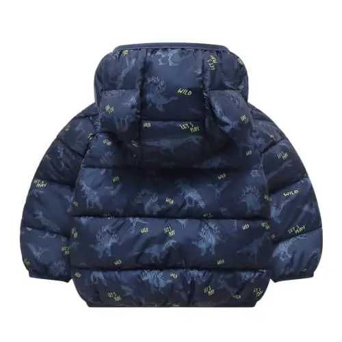 bebeone Toddler Winter Coats Puffer Padded Jacket Baby Boys Girls Bear Hoods Down Jacket Light Weight Infant Outerwear - 4