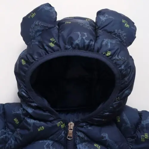 bebeone Toddler Winter Coats Puffer Padded Jacket Baby Boys Girls Bear Hoods Down Jacket Light Weight Infant Outerwear - 5