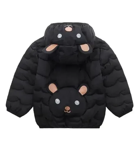 bebeone Toddler Winter Coats Puffer Padded Jacket Baby Boys Girls Bear Hoods Down Jacket Light Weight Infant Outerwear - BEBEONE (1)