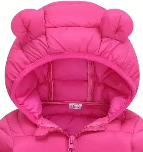 bebeone Toddler Winter Coats Puffer Padded Jacket Baby Boys Girls Bear Hoods Down Jacket Light Weight Infant Outerwear - 3