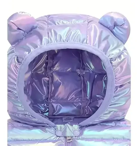bebeone Toddler Winter Coats Puffer Padded Jacket Baby Boys Girls Bear Hoods Down Jacket Light Weight Infant Outerwear - 3