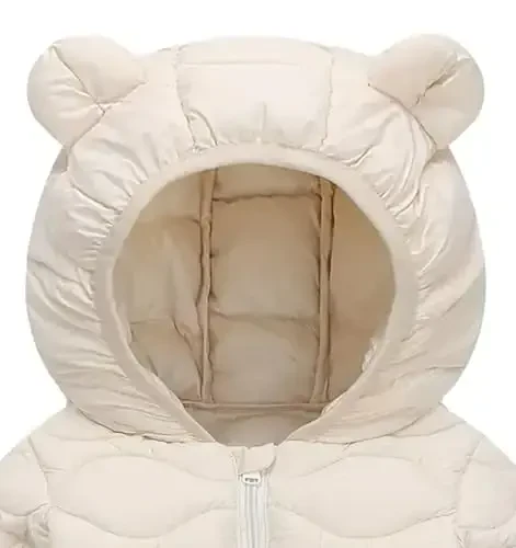 bebeone Toddler Winter Coats Puffer Padded Jacket Baby Boys Girls Bear Hoods Down Jacket Light Weight Infant Outerwear - 3
