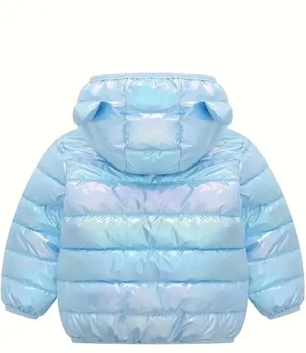 bebeone Toddler Winter Coats Puffer Padded Jacket Baby Boys Girls Bear Hoods Down Jacket Light Weight Infant Outerwear - 2