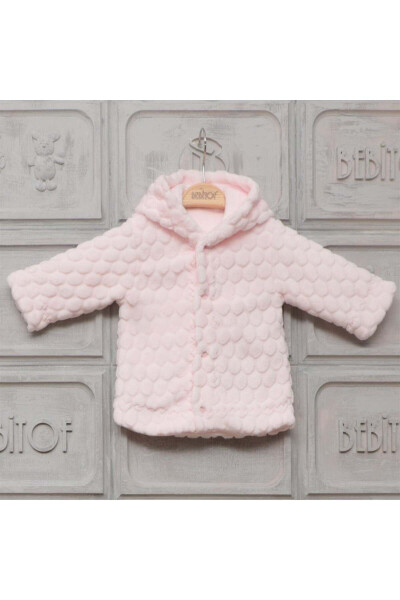 Bebitof Embossed Velboa Baby Hooded Jacket - 2