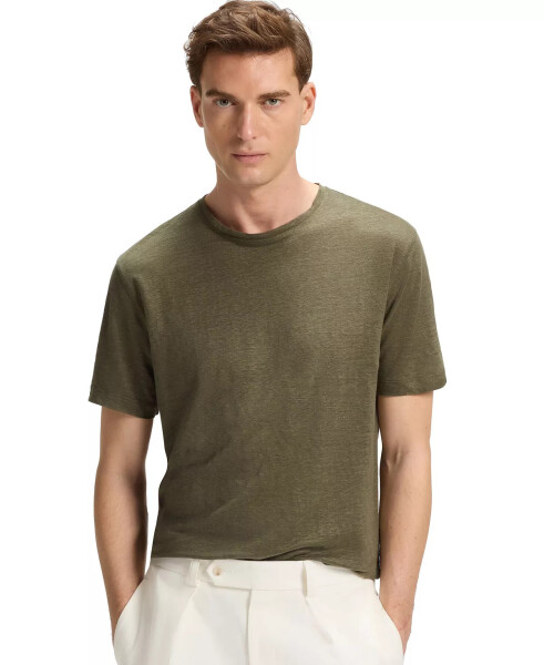 Hugo Boss BECKHAM x BOSS Men's Soft Linen Regular-Fit T-Shirt-Open Green - 1