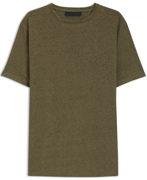 Hugo Boss BECKHAM x BOSS Men's Soft Linen Regular-Fit T-Shirt-Open Green - 2