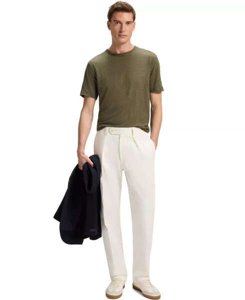 Hugo Boss BECKHAM x BOSS Men's Soft Linen Regular-Fit T-Shirt-Open Green - 4