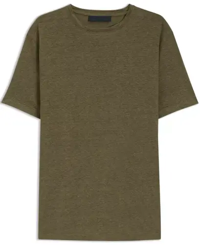 BECKHAM x BOSS Men's Soft Linen Regular-Fit T-Shirt - Open Green - 2