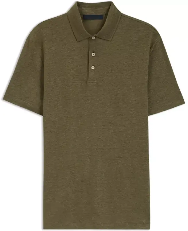 BECKHAM x BOSS Men's Linen Regular-Fit Polo Shirt - 2