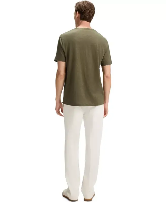 BECKHAM x BOSS Men's Soft Linen Regular-Fit T-Shirt - 3