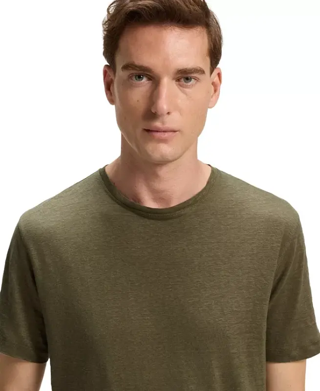 BECKHAM x BOSS Men's Soft Linen Regular-Fit T-Shirt - 5