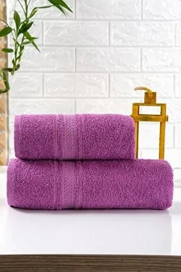 Bedding World Purple 2-Piece Towel Set - 1