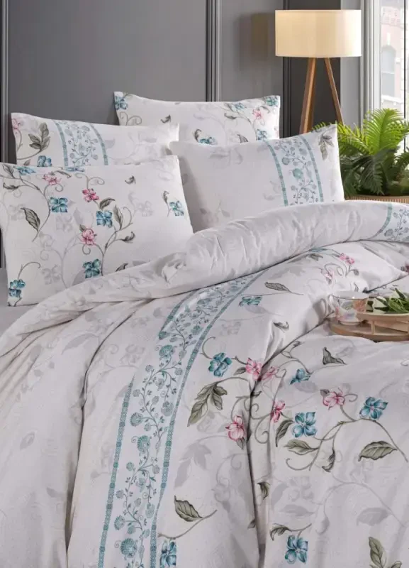 Nevresim Dünyası Ranforce Çift Kişilik Nevresim Takımı Sare - 2