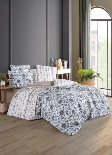 Bedding World Ranforce Double Duvet Cover Set Pırıl - 1