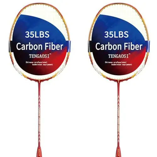 Бэдминтонная ракетка TENGAOSI, легкая бэдминтонная ракетка 4U, профессиональная бэдминтонная ракетка из 100% углеродного волокна с рукояткой - 2