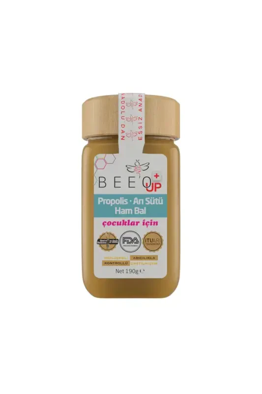 Beeo Propolis Ari Suti Xom Bal 190 gr (BOLALAR UCHUN) - BEE'O UP