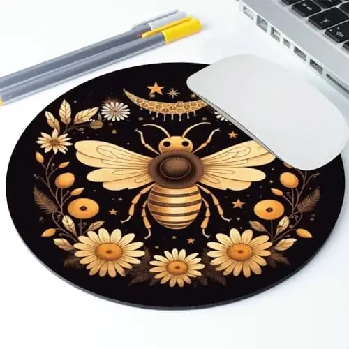 Bees Round Mouse pad Customized Mousepad Non-Slip Rubber Base Mouse Pads for Computers Laptop Office Desk Accessories Mouse pad - 2