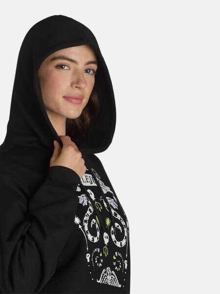 Beetlejuice Women’s Graphic Print Hoodie, Sizes XXS-XXL- - BEETLEJUICE (1)