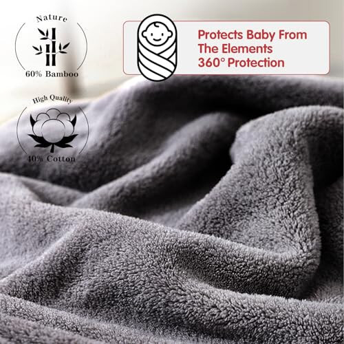 BEFACL 2 Pack Baby Towels with Hood and 5 Baby Washcloths, for Newborn Unisex, 31.5x31.5 in Ultra Absorbent Soft Hooded Bath Towel Set Gift for Boys Girls, Babies, Infant, Toddler, Newborn Essential - 44