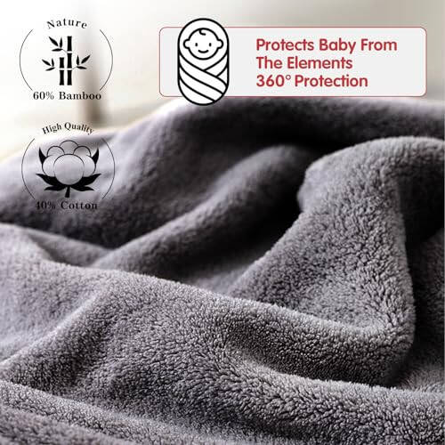 BEFACL 2 Pack Baby Towels with Hood and 5 Baby Washcloths, for Newborn Unisex, 31.5x31.5 in Ultra Absorbent Soft Hooded Bath Towel Set Gift for Boys Girls, Babies, Infant, Toddler, Newborn Essential - 2