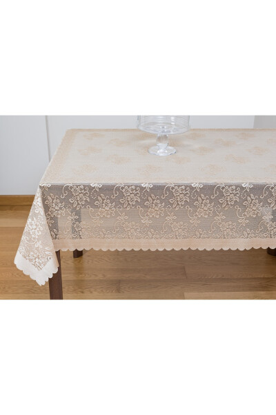 Begonia Flower Pattern Worry-Free Dowry Knit Tablecloth for 8-10 People - 3