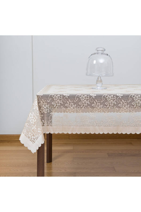 Begonia Flower Pattern Worry-Free Dowry Knit Tablecloth for 8-10 People - 4