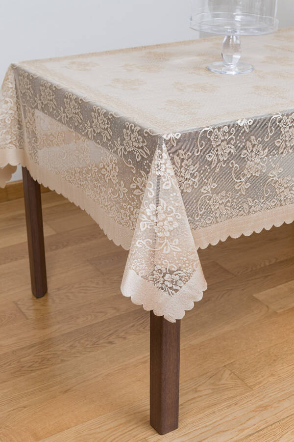 Begonia Flower Pattern Worry-Free Dowry Knit Tablecloth for 8-10 People - 5