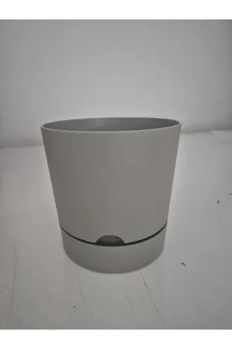 Begonya 5lt Bej Krem Saksı (LEOFLOWERS ÜRÜNÜ) Ağız Çapı 21 Cm Yükseklik 20.5 Cm-KREM - LEOGARDEN (1)