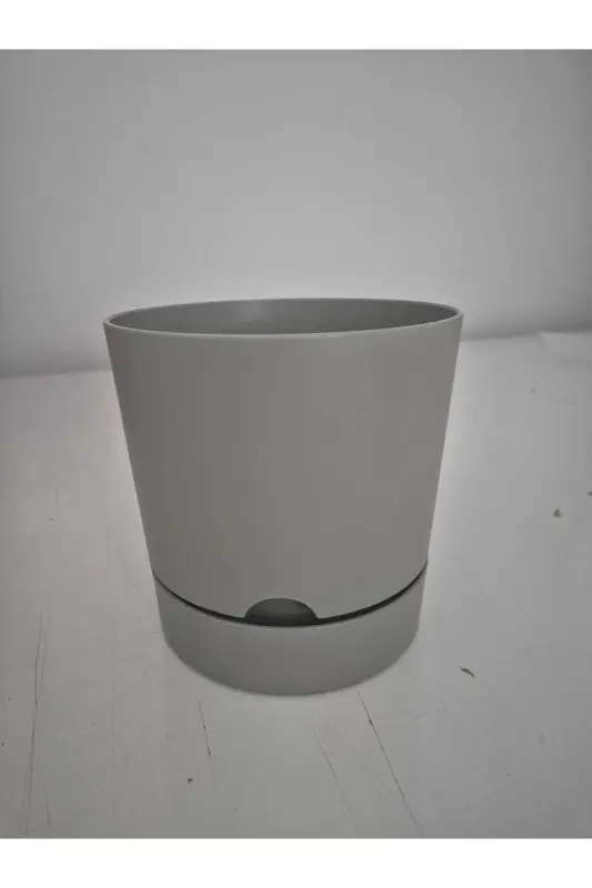 Begonya 5lt Bej Krem Saksı (LEOFLOWERS ÜRÜNÜ) Ağız Çapı 21 Cm Yükseklik 20.5 Cm-KREM - 2