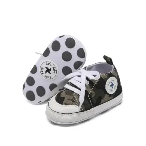 BEIDI Baby Girl Boy Shoes 0-18 Months,Infant Unique Essentials Gifts,Unisex Newborn Doll Slip-on Soft Sole High-top Frist Walking Sneakers - BEIDI