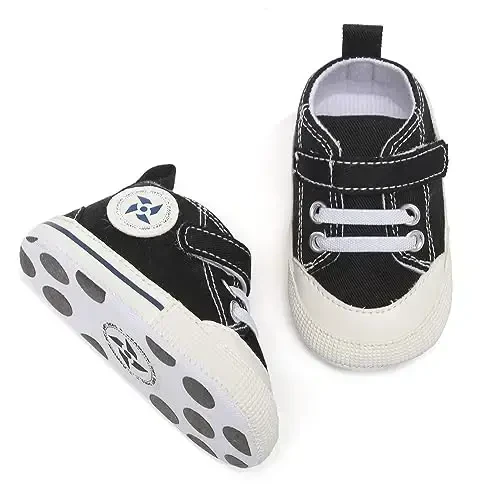 BEIDI Baby Girl Boy Shoes 0-18 Months,Infant Unique Essentials Gifts,Unisex Newborn Doll Slip-on Soft Sole High-top Frist Walking Sneakers - 4