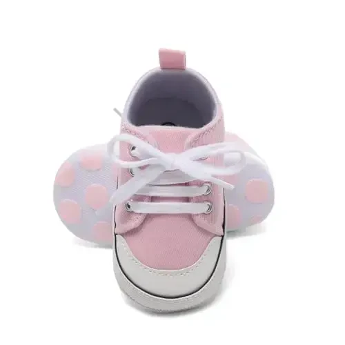 BEIDI Baby Girl Boy Shoes 0-18 Months,Infant Unique Essentials Gifts,Unisex Newborn Doll Slip-on Soft Sole High-top Frist Walking Sneakers - 6