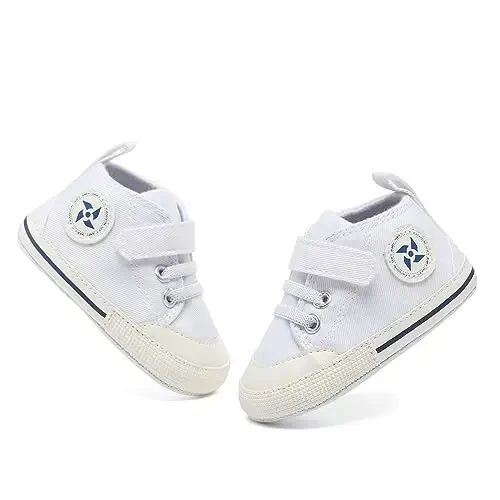 BEIDI Baby Girl Boy Shoes 0-18 Months,Infant Unique Essentials Gifts,Unisex Newborn Doll Slip-on Soft Sole High-top Frist Walking Sneakers - 2