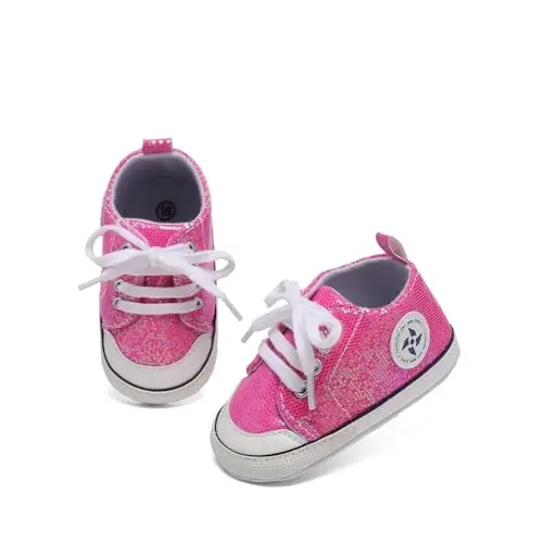 BEIDI Baby Girl Boy Shoes 0-18 Months,Infant Unique Essentials Gifts,Unisex Newborn Doll Slip-on Soft Sole High-top Frist Walking Sneakers - 1