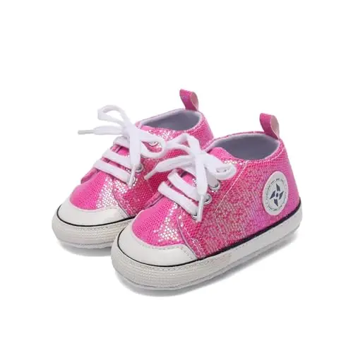 BEIDI Baby Girl Boy Shoes 0-18 Months,Infant Unique Essentials Gifts,Unisex Newborn Doll Slip-on Soft Sole High-top Frist Walking Sneakers - 4