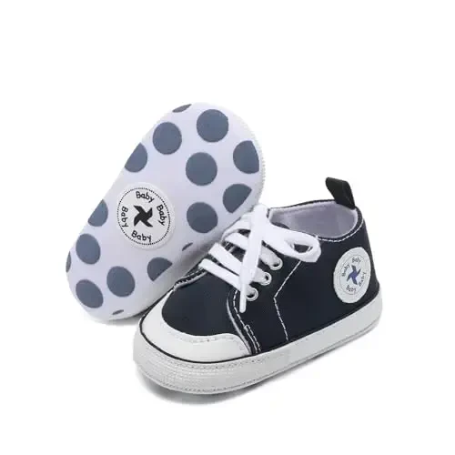 BEIDI Baby Girl Boy Shoes 0-18 Months,Infant Unique Essentials Gifts,Unisex Newborn Doll Slip-on Soft Sole High-top Frist Walking Sneakers - BEIDI