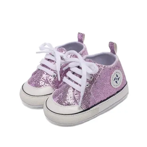 BEIDI Baby Girl Boy Shoes 0-18 Months,Infant Unique Essentials Gifts,Unisex Newborn Doll Slip-on Soft Sole High-top Frist Walking Sneakers - 4