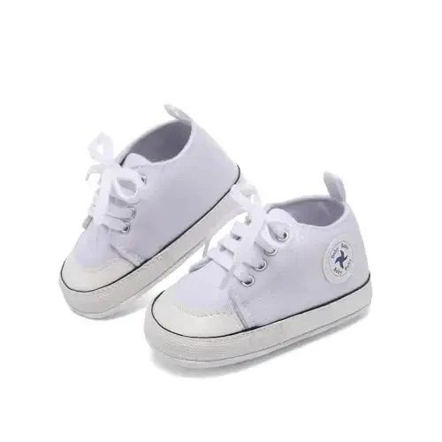 BEIDI Baby Girl Boy Shoes 0-18 Months,Infant Unique Essentials Gifts,Unisex Newborn Doll Slip-on Soft Sole High-top Frist Walking Sneakers - 3