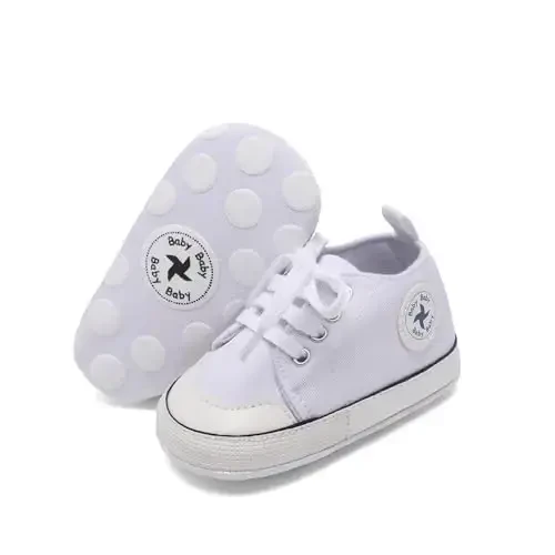 BEIDI Baby Girl Boy Shoes 0-18 Months,Infant Unique Essentials Gifts,Unisex Newborn Doll Slip-on Soft Sole High-top Frist Walking Sneakers - 4