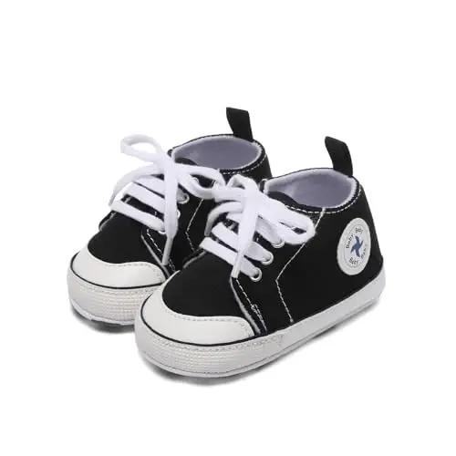 BEIDI Baby Girl Boy Shoes 0-18 Months,Infant Unique Essentials Gifts,Unisex Newborn Doll Slip-on Soft Sole High-top Frist Walking Sneakers - 3