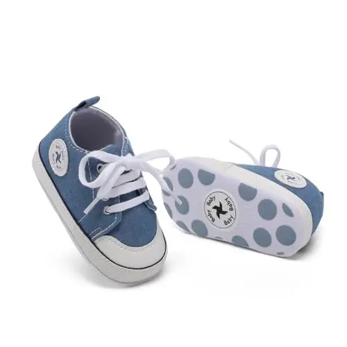 BEIDI Baby Girl Boy Shoes 0-18 Months,Infant Unique Essentials Gifts,Unisex Newborn Doll Slip-on Soft Sole High-top Frist Walking Sneakers - 3