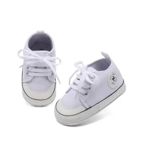 BEIDI Baby Girl Boy Shoes 0-18 Months,Infant Unique Essentials Gifts,Unisex Newborn Doll Slip-on Soft Sole High-top Frist Walking Sneakers - 5