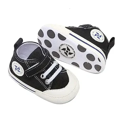 BEIDI Baby Girl Boy Shoes 0-18 Months,Infant Unique Essentials Gifts,Unisex Newborn Doll Slip-on Soft Sole High-top Frist Walking Sneakers 